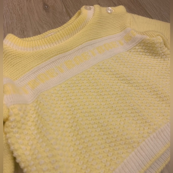 Vintage Yellow Sweater/Knit Footed Pants | Size 9-12 Mth | Unisex Baby Girl/Boy - Picture 7 of 9